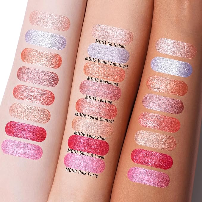 Oulac Orange Lipstick for Women - Metallic Lip Glos, Long Lasting Lipstcik Liquid, Waterproof, High Impact Lip Color, Oil-Based Formula, Vegan & Cruelty-Free, MD03
