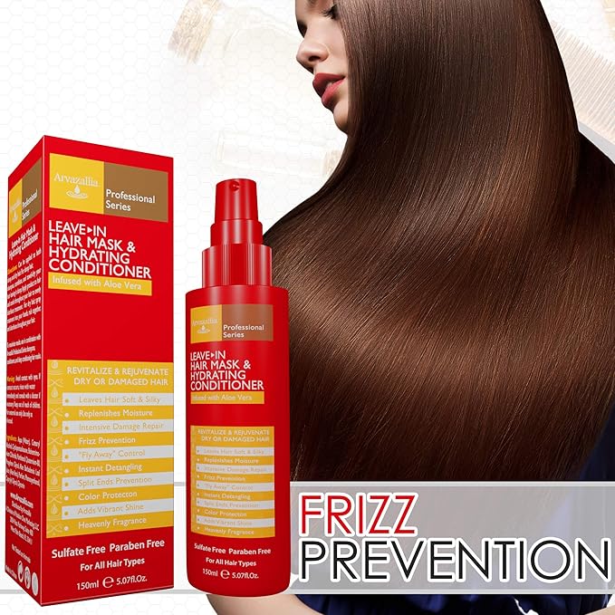Arvazallia Leave-in Hair Mask & Conditioner Spray for Dry or Damaged Hair