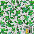 QHYsunshine Window Privacy Film Stained Glass Window Film Frosted Window Film Window clings Non-Adhesive Reusable Decorative for Home Removable(Green Frosted, 35.4 X 78.7 in)