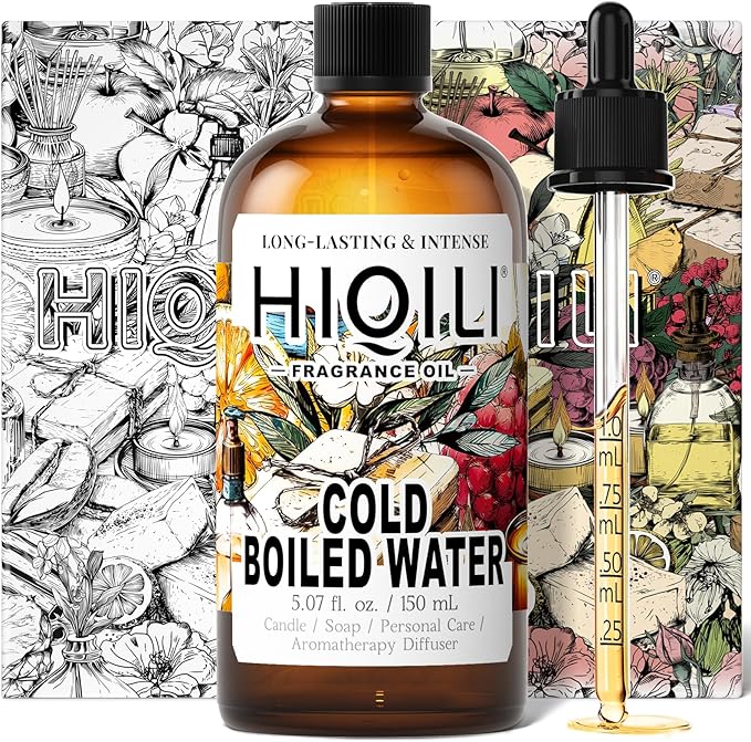 HIQILI Cold Boiled Water Fragrance Oil for Diffuser, Candle & Soap