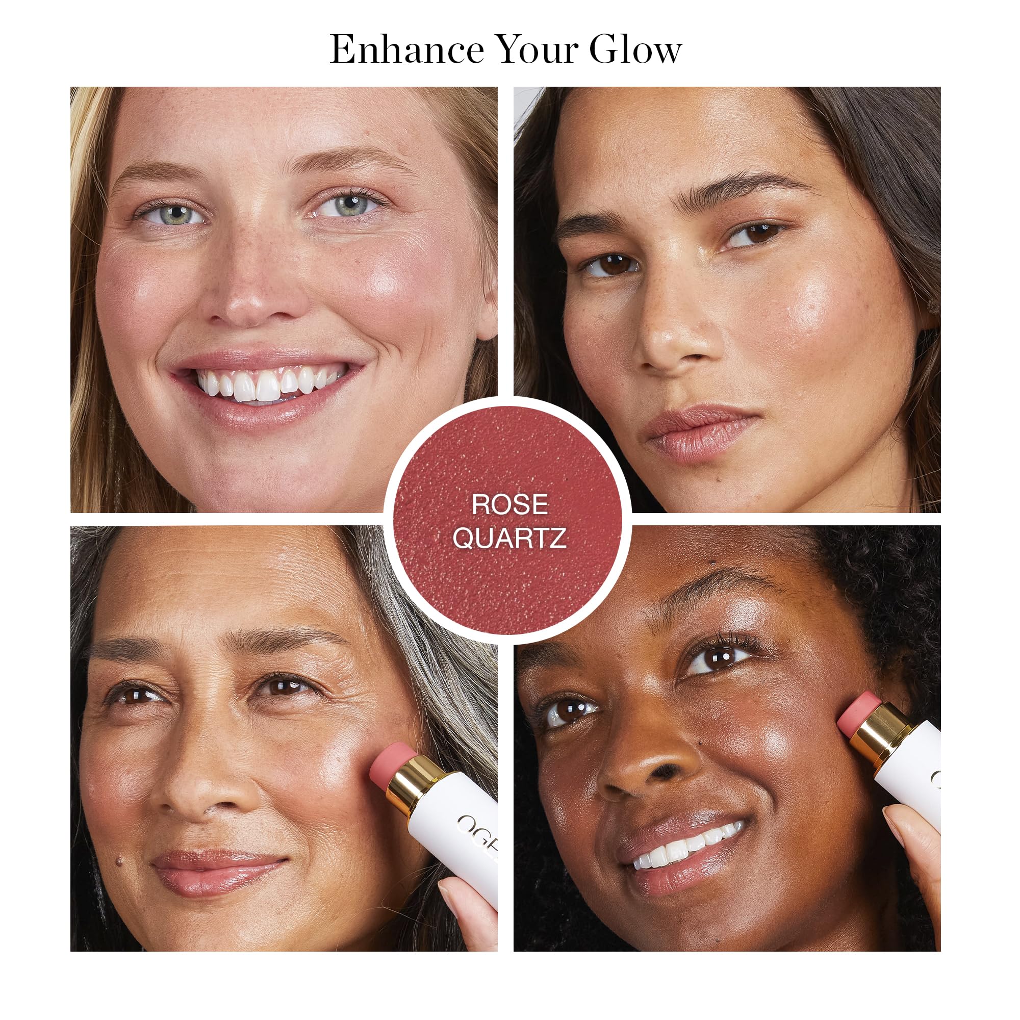 Ogee Sculpted Face Stick (ROSE QUARTZ