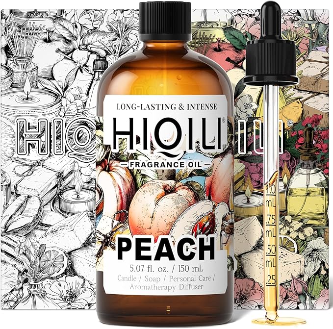 HIQILI Peach Fragrance Oil for Home Diffuser, Body Spray - 5.07 Fl Oz