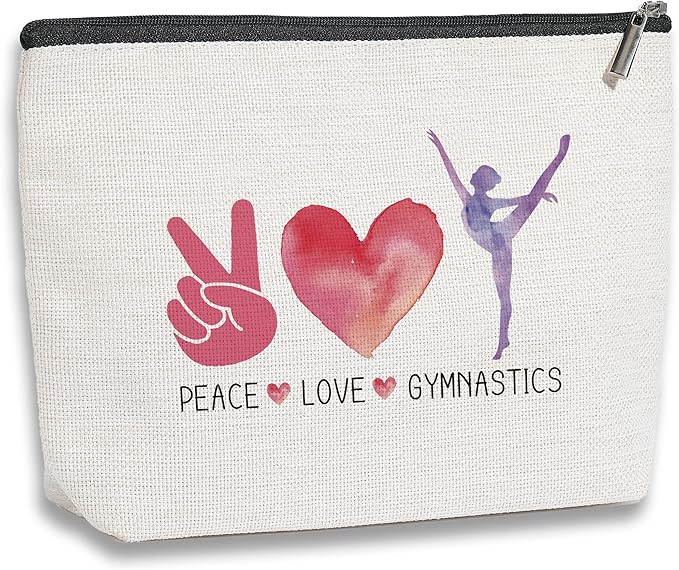 kdxpbpz Gymnastics Stuff Gymnastic Makeup Bag Inspirational Gymnastics Lover Gifts Gymnastic Coach Gift Birthday Gifts for Her Female Athletics Coach Friend Sister