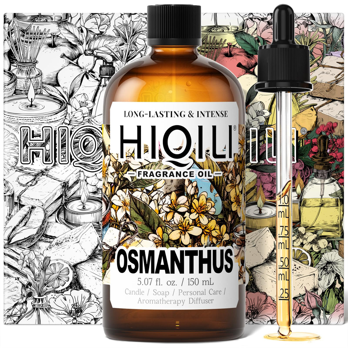 HIQILI Grape Fragrance Oil for Diffusers, Perfume & Room Spray - 5.07 Fl Oz