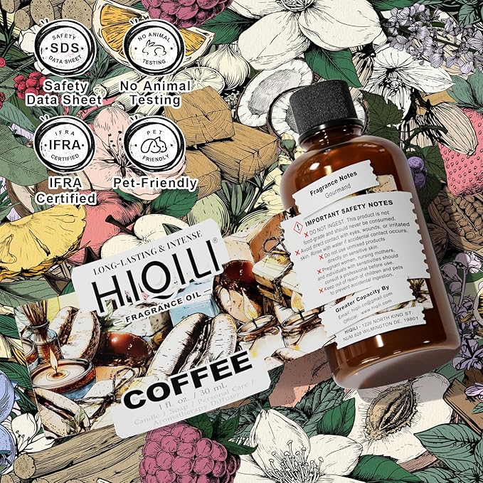 HIQILI Coffee Fragrance Oil for Candle Making & Diffusers Use - 1 Fl Oz