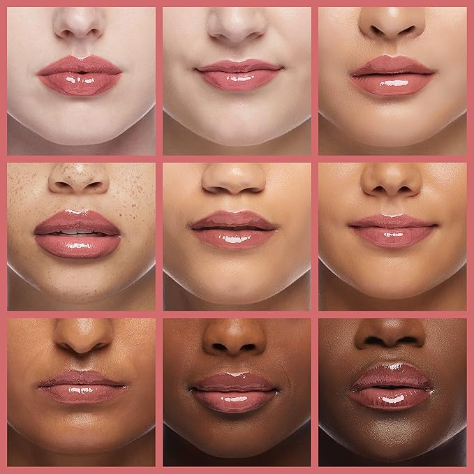 Palladio Lip Gloss, Non-Sticky Lip Gloss, Contains Vitamin E and Aloe, Offers Intense Color and Moisturization, Minimizes Lip Wrinkles, Softens Lips with Beautiful Shiny Finish, Pure Natural
