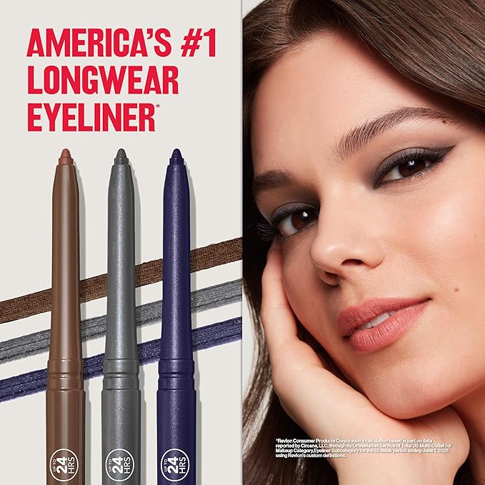 REVLON ColorStay Pencil Waterproof Eyeliner, 209 Black Violet, 0.01 oz