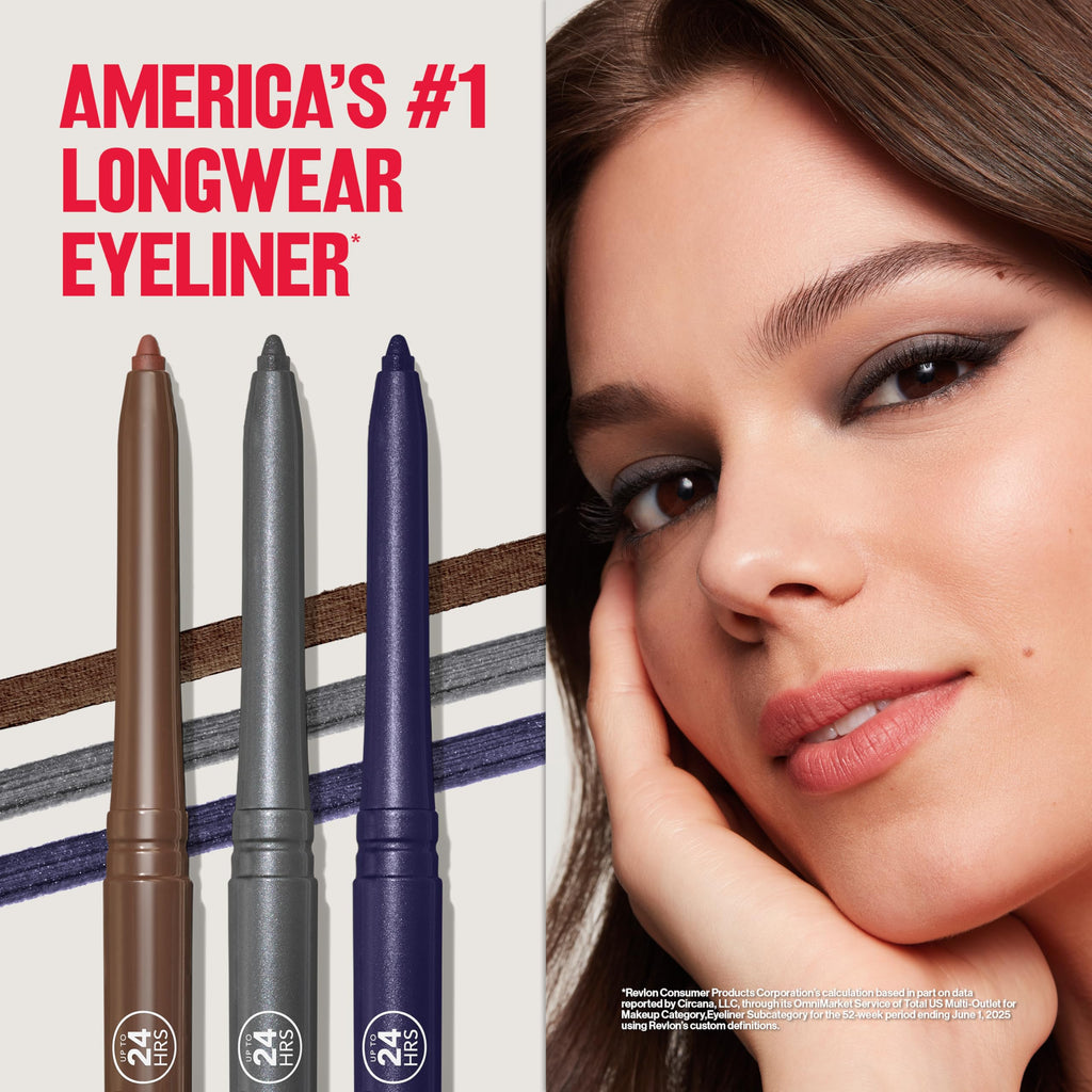 REVLON ColorStay Pencil Waterproof Eyeliner, 214 Grape, 0.01 oz