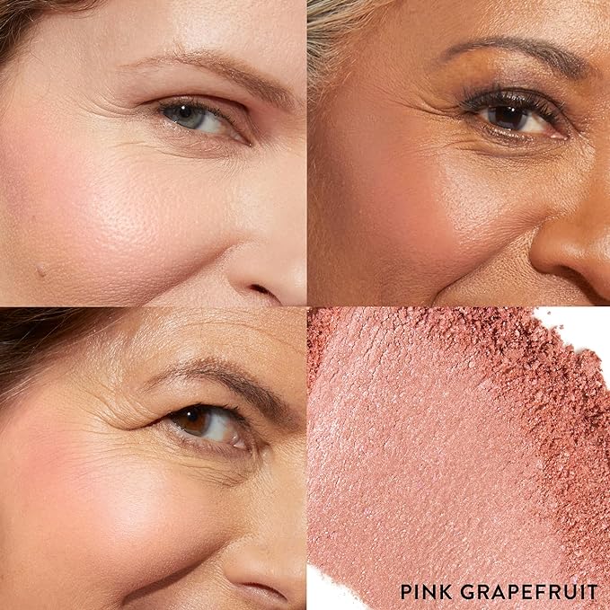 LAURA GELLER NEW YORK Baked Blush-n-Brighten for Mature Skin - 05 Pink Grapefruit - Powder Blush Won't Settle into Fine Lines - Buildable Natural Finish – Longlasting Formula - Made in Italy