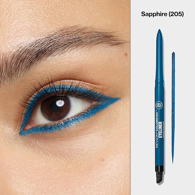 REVLON ColorStay Pencil Waterproof Eyeliner, 205 Sapphire, 0.01 oz