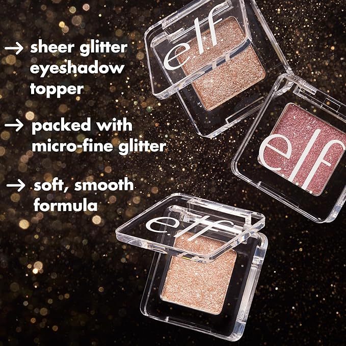e.l.f. Fine As Fleck Glitter Eyeshadow, Pop Off Pink