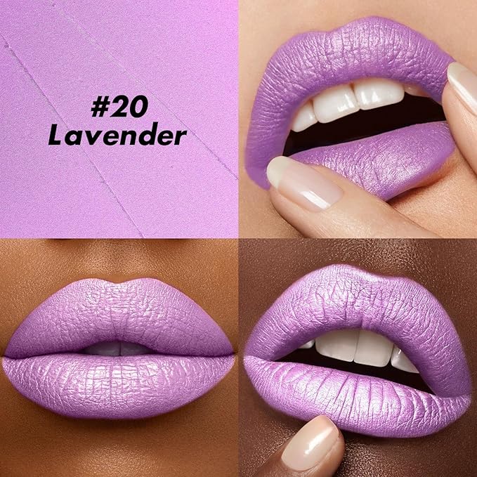 FOCALLURE Ultra Chic Lipstick,Moisturizing Lip Crayon,Lightweight Color without Drying or Fading,Long Lasting Lips Makeup,#20 Lavender