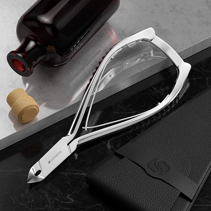 Suvorna Professional Cuticle Trimmer and Cuticle Nippers - Cuticle Clippers for Women and Men - Cuticle Cutter For Nails - Sharp Cuticle Nippers Professional for Spas and Salons