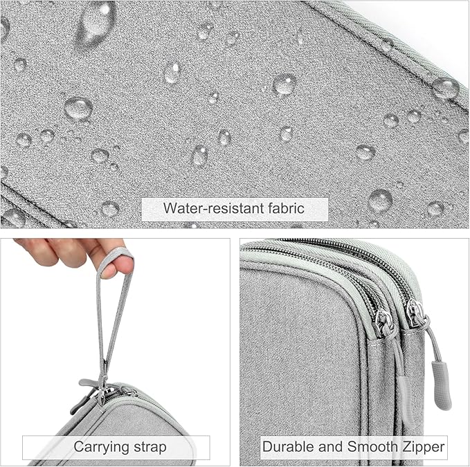 FYY Electronic Organizer, Travel Tech Pouch Bag, Cable Organizer Grey