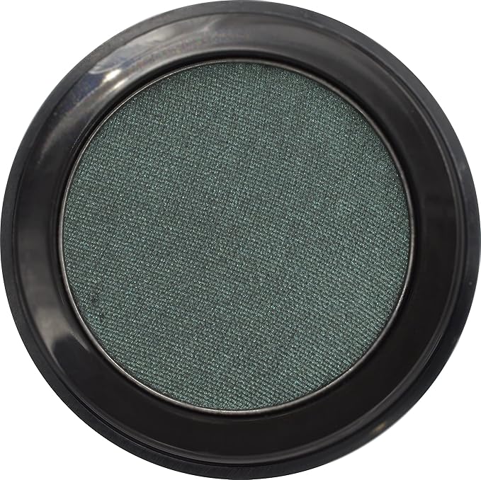 Pure Ziva Counterfeit Shimmering Deep Forest Green Blue Grey Pressed Powder Single Vegan Eyeshadow; Talc, Paraben & Cruelty Free