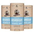 Dr. Squatch Natural Men’s Deodorant – Aluminum Free Natural Deodorant Men with Charcoal & Postbiotics for 72-Hour Odor Protection – Coastal Mist, 2.65oz Stick (3-Pack)