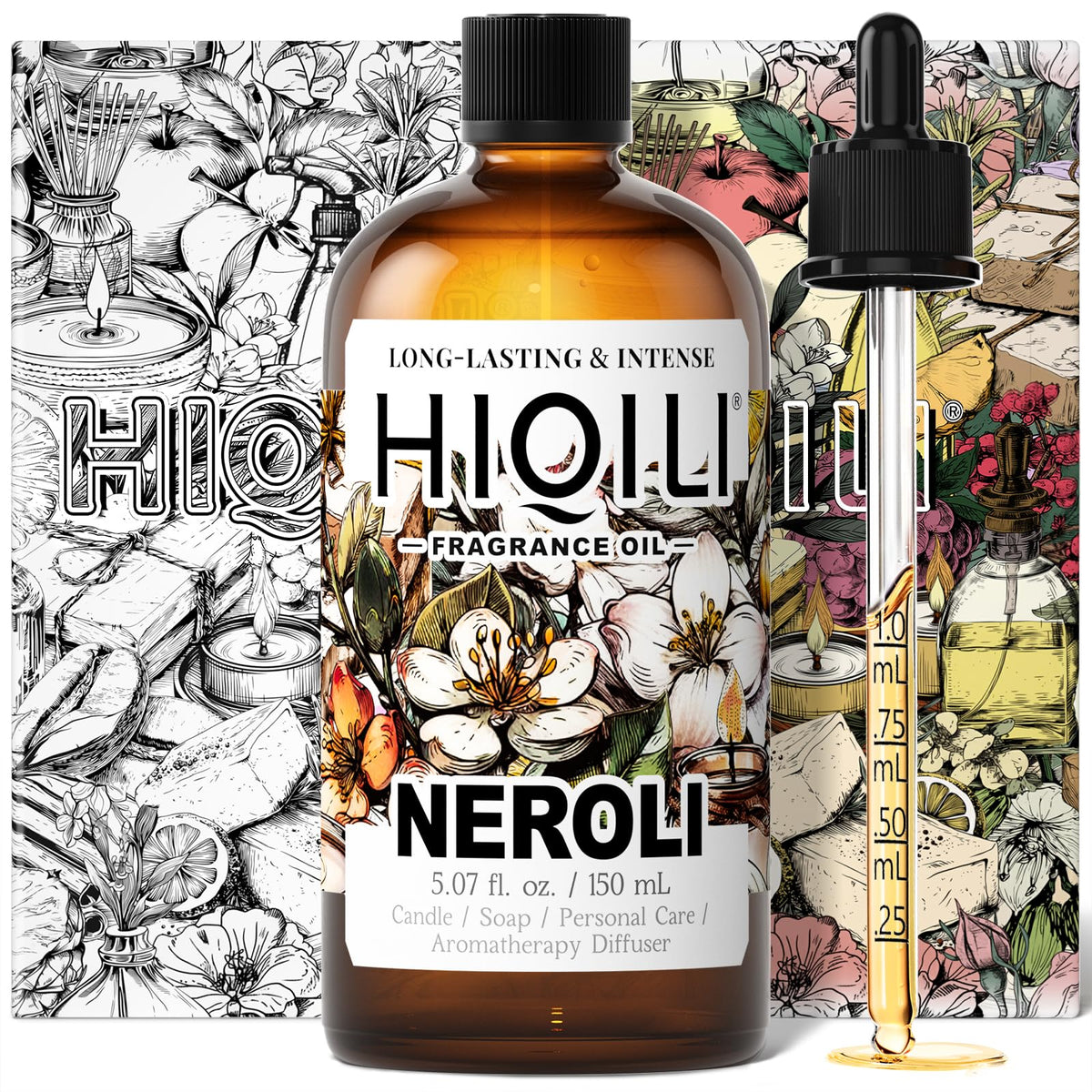 HIQILI Grape Fragrance Oil for Diffusers, Perfume & Room Spray - 5.07 Fl Oz