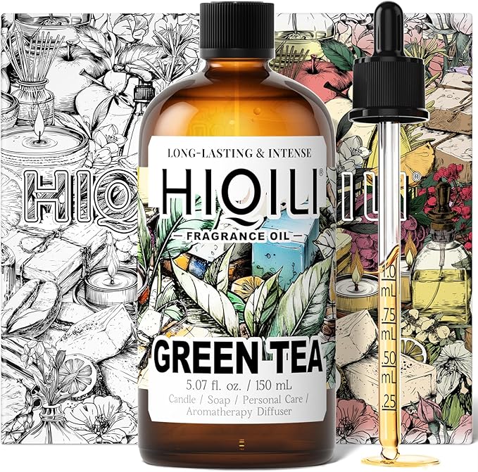 HIQILI Green Tea Fragrance Oil, Refreshing Scents for Laundry - 5.07 Fl Oz