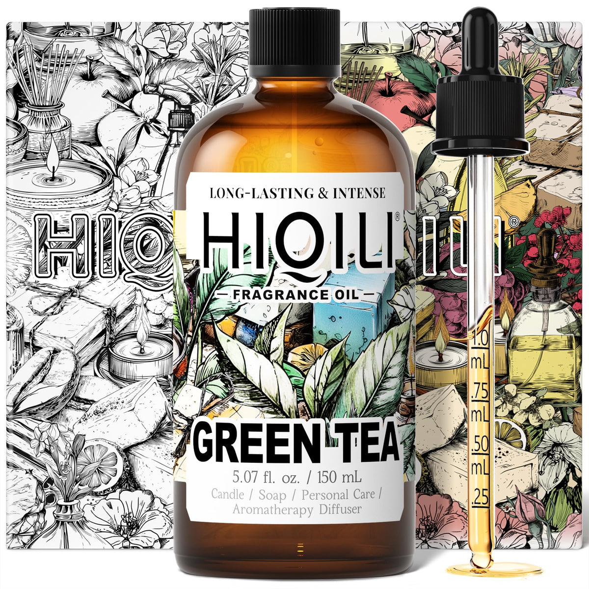 HIQILI Grape Fragrance Oil for Diffusers, Perfume & Room Spray - 5.07 Fl Oz