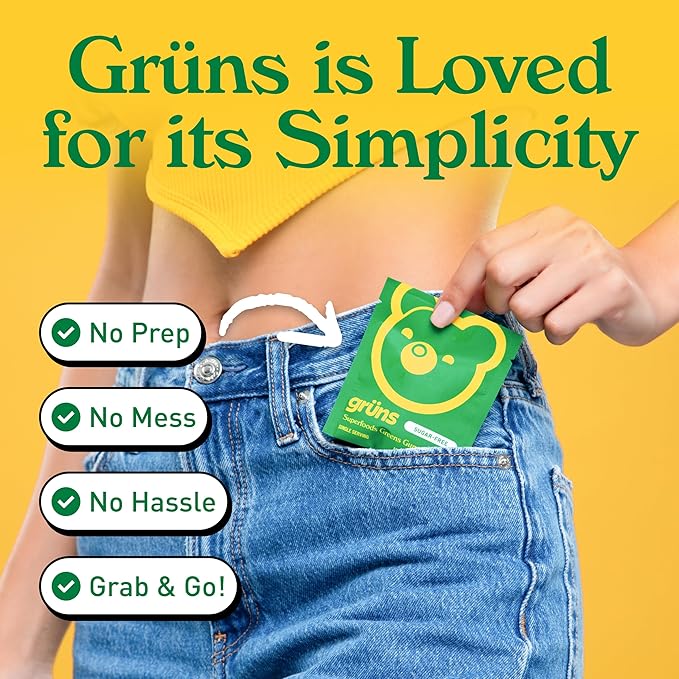 Adult Greens Gummies & Daily Multivitamin, Prebiotic Fiber, 28 ct