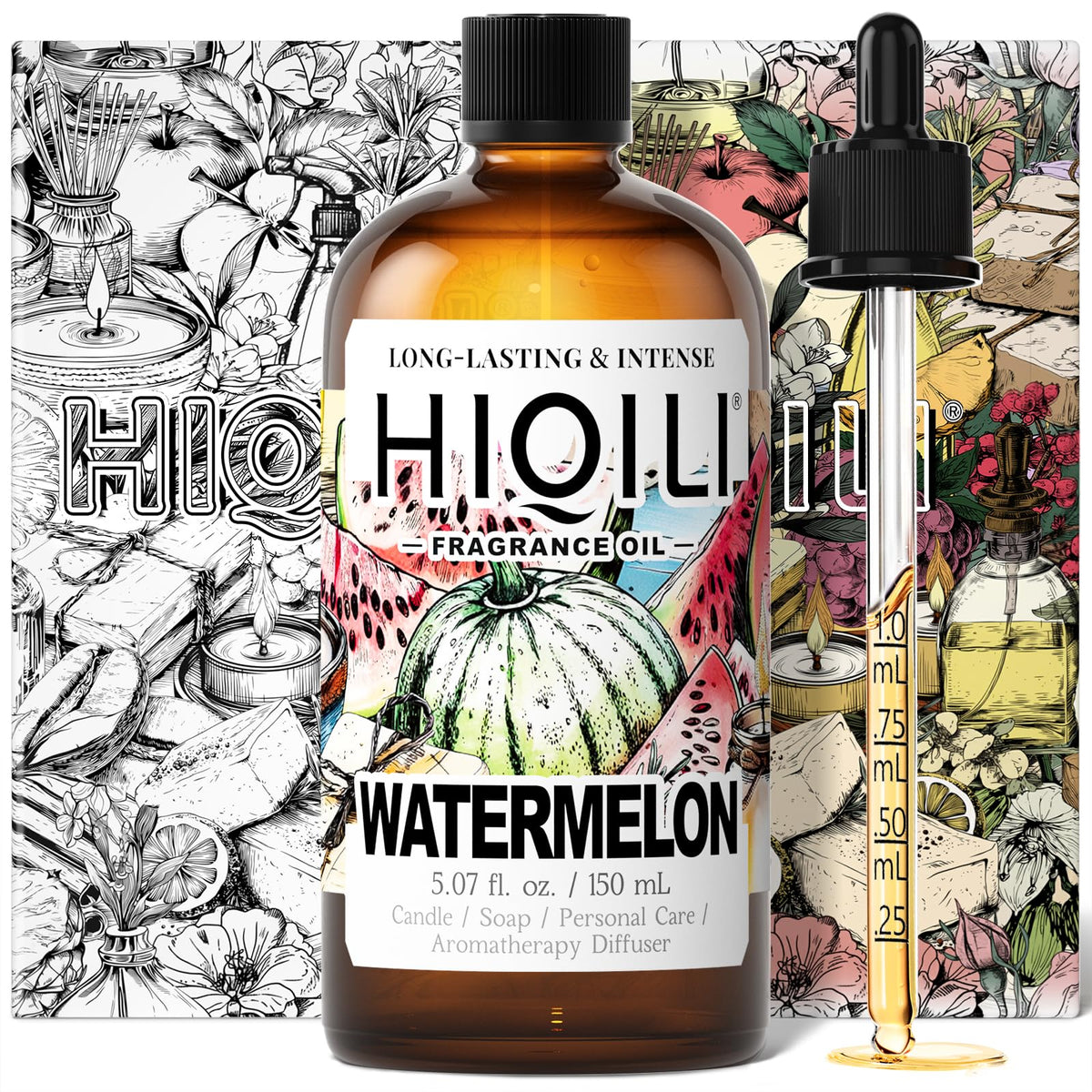 HIQILI Grape Fragrance Oil for Diffusers, Perfume & Room Spray - 5.07 Fl Oz