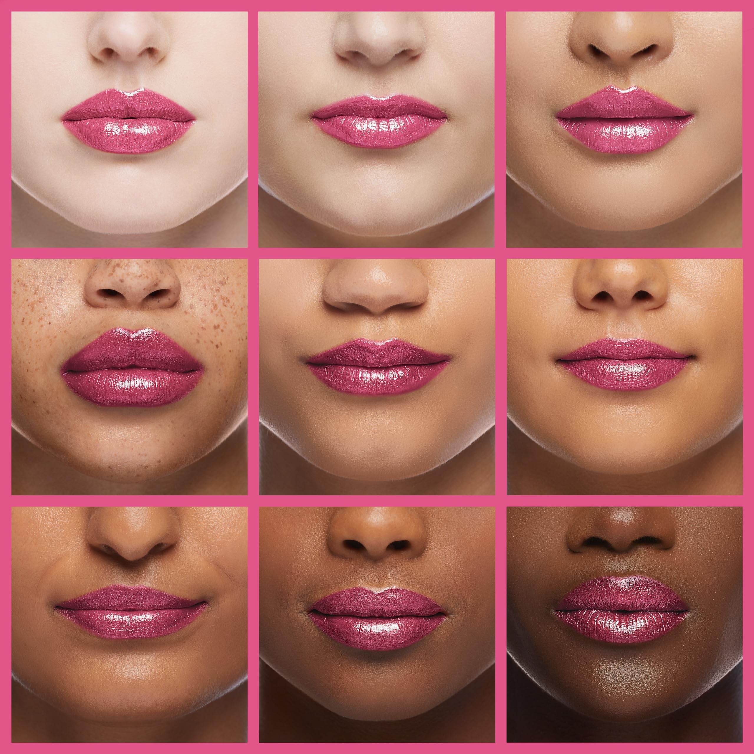 Oulac Hot Pink Lipstick for Women with Metallic 3D Shine Lightweight Hydrating Formula, High Impact Lip Color, Vegan Beauty, Full Coverage Lip Makeup, Christmas Gifts for Women, Sweet Lolita(17)