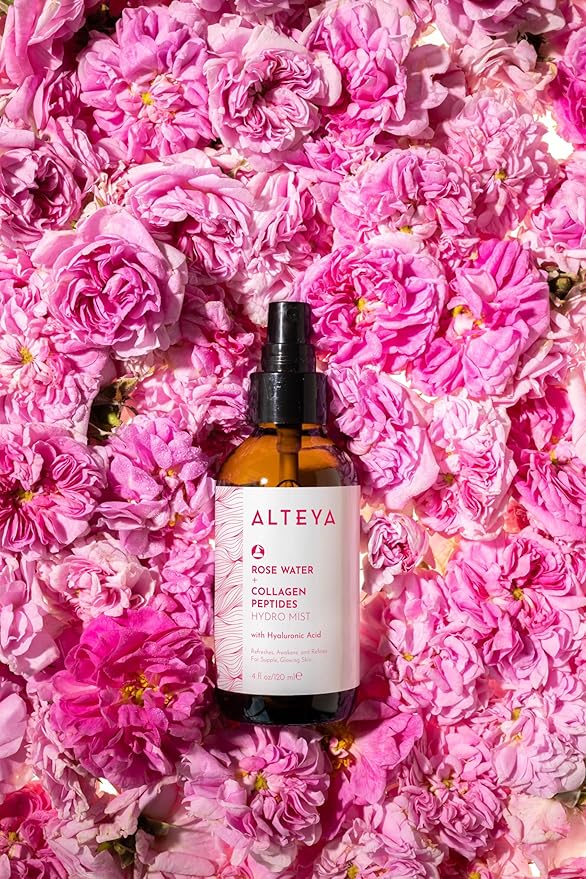 Alteya Organics Rose Water Face Toner With Collagen Peptides 4 Fl Oz