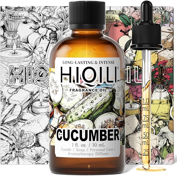 HIQILI Cucumber Fragrance Oil for Diffuser, Soap & Candle Making - 1 Fl Oz