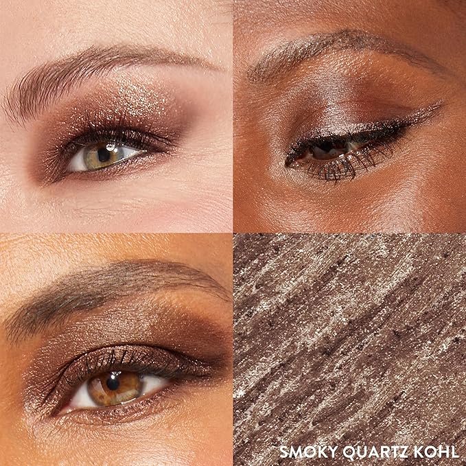 LAURA GELLER NEW YORK Kajal Longwear Kohl Eyeliner Pencil – Smoky Quartz – Smooth, Blendable Application, Long-Wearing, Non-Creasing – Infused with Caffeine & Vitamin E – Built-In Sharpener