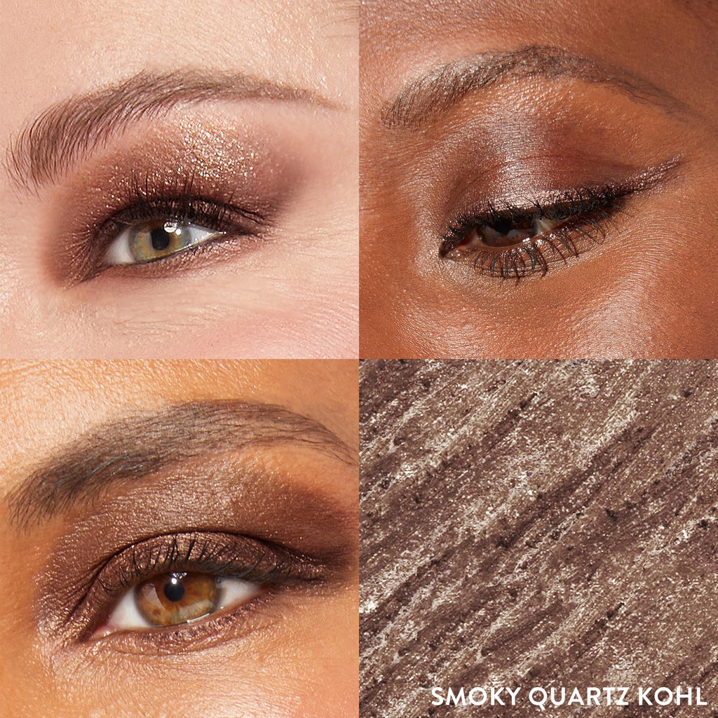 LAURA GELLER NEW YORK Kajal Longwear Kohl Eyeliner Pencil – Smoky Quartz – Smooth, Blendable Application, Long-Wearing, Non-Creasing – Infused with Caffeine & Vitamin E – Built-In Sharpener
