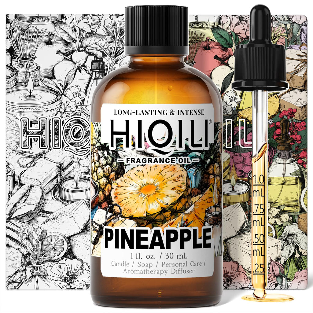 HIQILI Pineapple Fragrance Oil for Perfume & Body Product Making - 1 Fl Oz