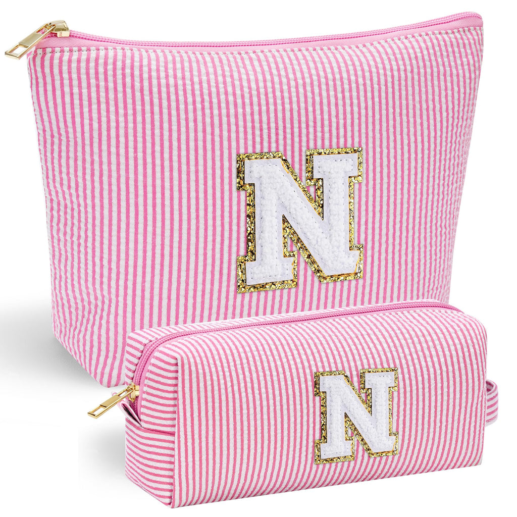 YOOLIFE Cute Makeup Bag for Women - Personalized Women Gifts Pink Makeup Pouch for Girlfriend Bridesmaid Wife | Cosmetic Travel Toiletry Bag for Her Mom | Birthday Gift Idea for Friend Female Sister N