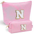 YOOLIFE Cute Makeup Bag for Women - Personalized Women Gifts Pink Makeup Pouch for Girlfriend Bridesmaid Wife | Cosmetic Travel Toiletry Bag for Her Mom | Birthday Gift Idea for Friend Female Sister N