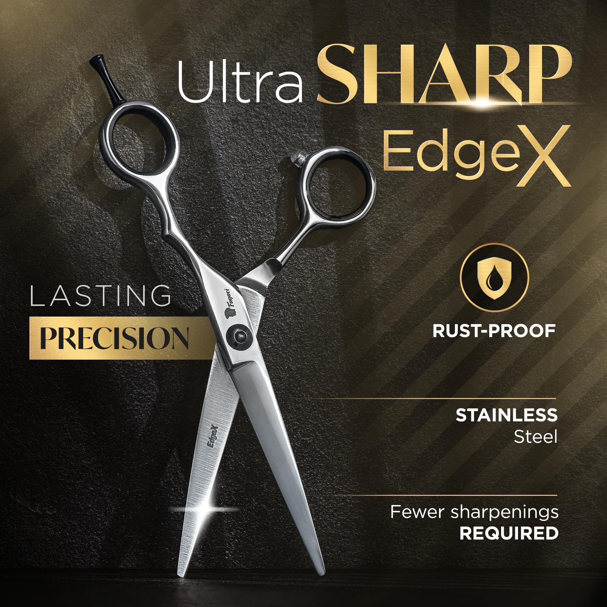 Fagaci Professional Hair Cutting Scissors 6 Inch, Razor Sharp