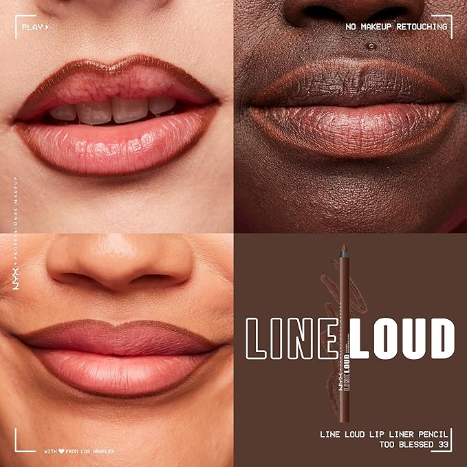 NYX PROFESSIONAL MAKEUP Line Loud Lip Liner, Longwear and Pigmented Lip Pencil with Jojoba Oil & Vitamin E - Leave A Legacy