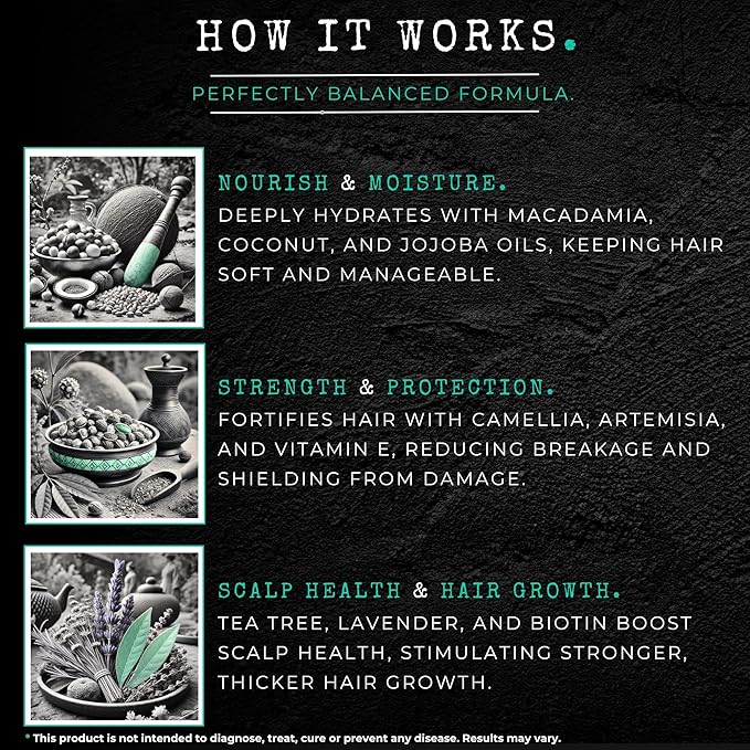 Reforian Chebe Hair Butter for Deep Moisturization, Thickening and Frizz Control, Chebe Butter for Hair Growth Made with African Hair Grease for All Hair Types of Men & Women