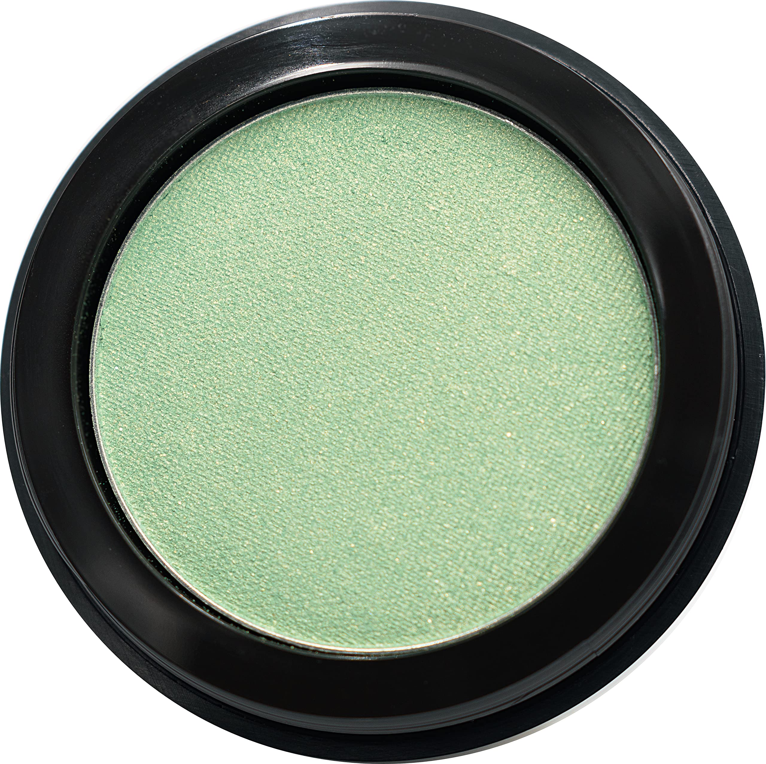 Pure Ziva Clover Shimmering Emerald Green Yellow Gold Flecked Forest Pressed Powder Single Vegan Eyeshadow; Talc, Paraben & Cruelty Free