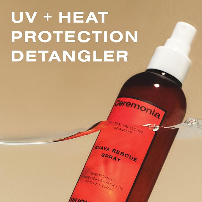 Ceremonia Guava Rescue Spray | UV + Heat Protective Detangler, 6.7 fl oz