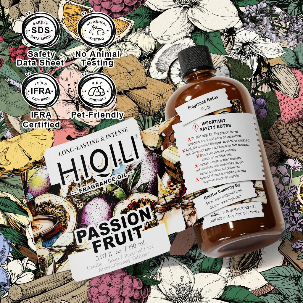 HIQILI Passion Fruit Fragrance Oil for Candle, Soap Making & Diffuser