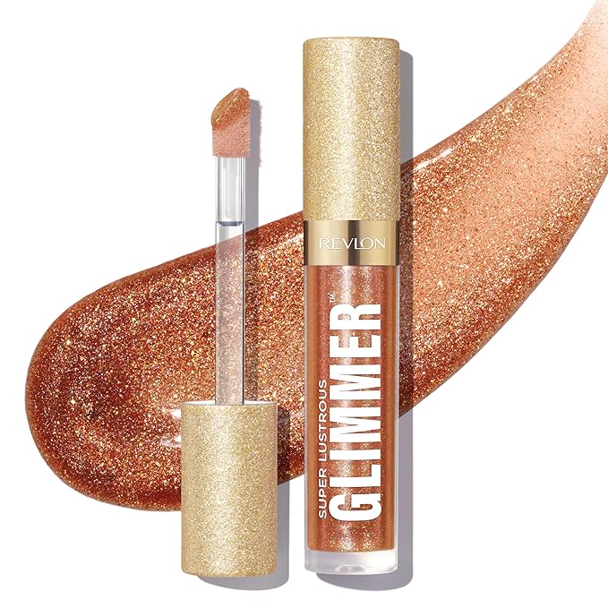 REVLON Super Lustrous Glimmer Gloss, 006 Bronze Spark, 0.13 fl oz