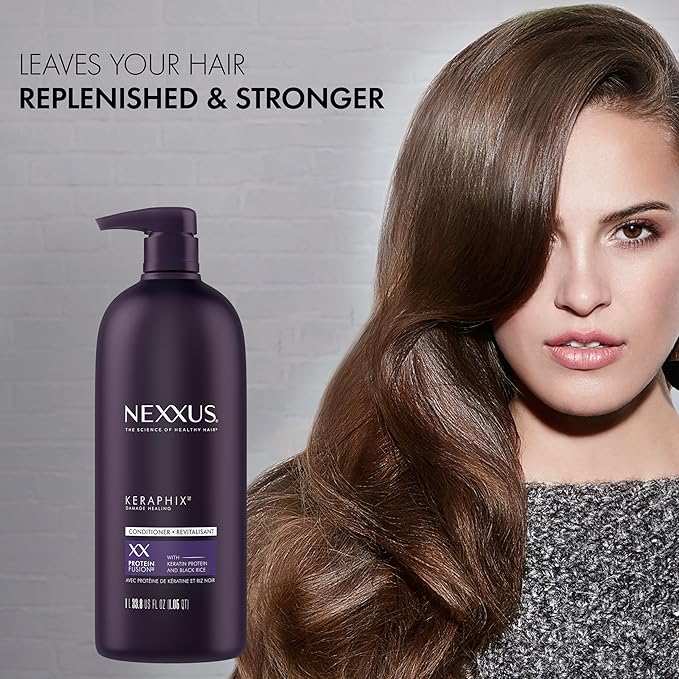 Nexxus KERAPHIX Conditioner Damage Repair for Damaged Hair Powered by KRT Keratin Resistance Therapy with Liquid Crystal Amino Acids 33.8 Fl oz