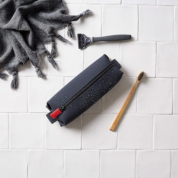 TOOLETRIES The Koby Dopp Kit Toiletry Bag- Mini 8.5" x 2.75" x 2", Charcoal