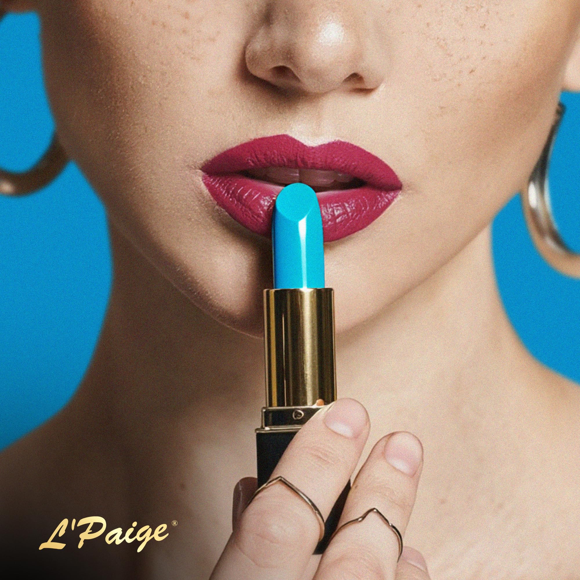 L'Paige pH Color-Changing Blue Lipstick | Blue to Deep Pink Burgundy Transformation | Aloe Vera Moisturizing Formula | Long-Lasting Lip Stain-Like Color | Shade LBL