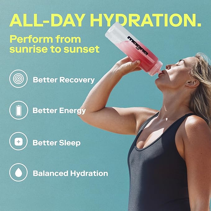 MAGNA Electrolytes Powder Drink Mix for Hydration, Energy & Focus Support with Magnesium L Threonate, Sodium, Potassium, Vitamin D, B6 & B12, Sugar Free, Lemon Lime Flavor, 14 Servings
