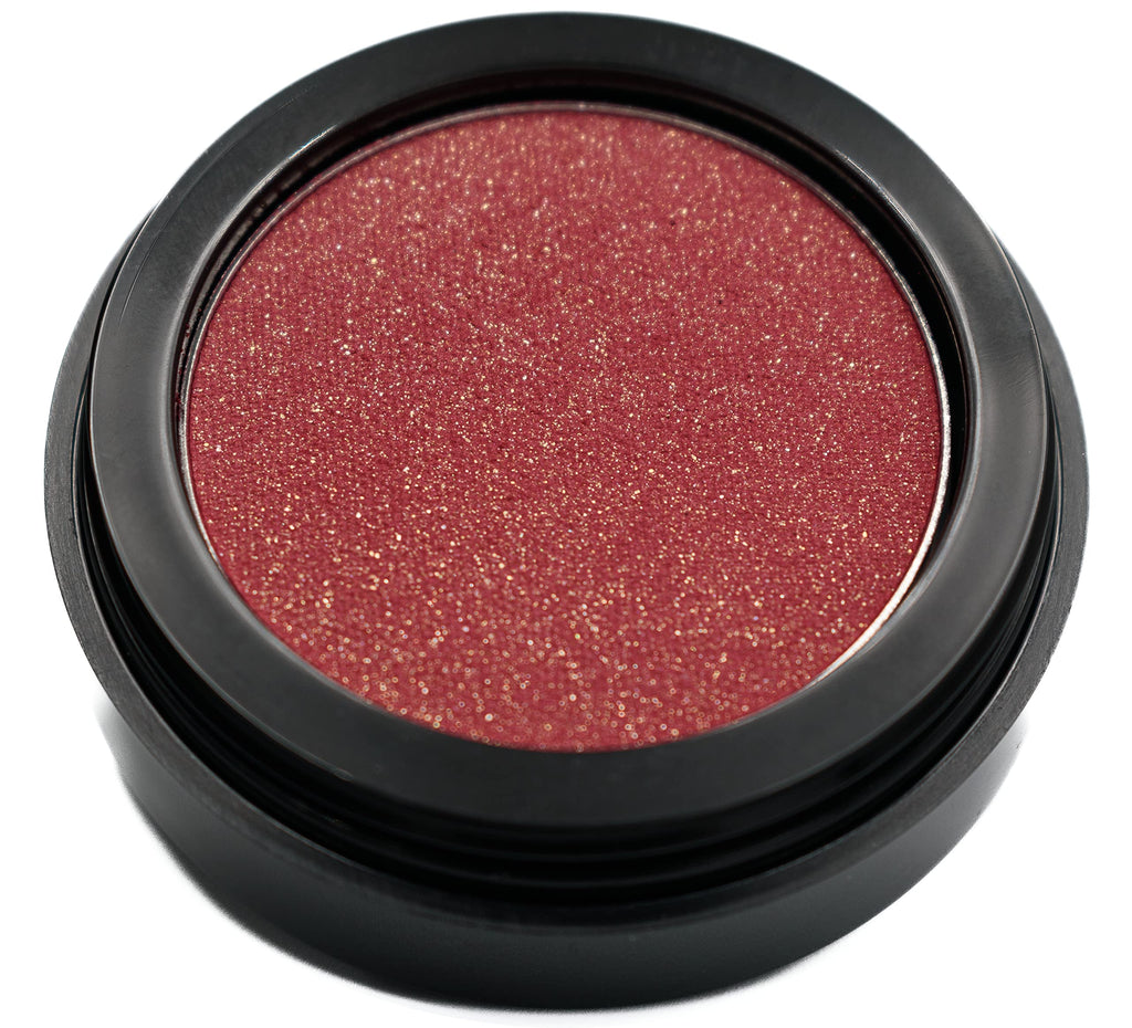 Pure Ziva Chili Pepper Bright Red Orange Sparkling Glitter Pressed Powder Single Vegan Eyeshadow; Talc, Paraben & Cruelty Free