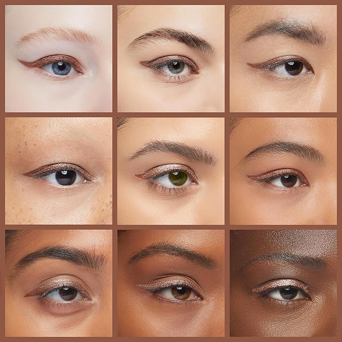 LAURA GELLER NEW YORK Kajal Longwear Kohl Eyeliner Pencil – Dark Brown – Smooth, Blendable Application, Long-Wearing, Non-Creasing – Infused with Caffeine & Vitamin E – Built-In Sharpener