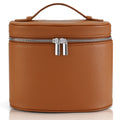 UUYUUY Makeup Bag Vanity Case Cosmetic Bag with Removable Divider Travel Toiletry Bag for Women Portable Make up Box Organizer, Brown