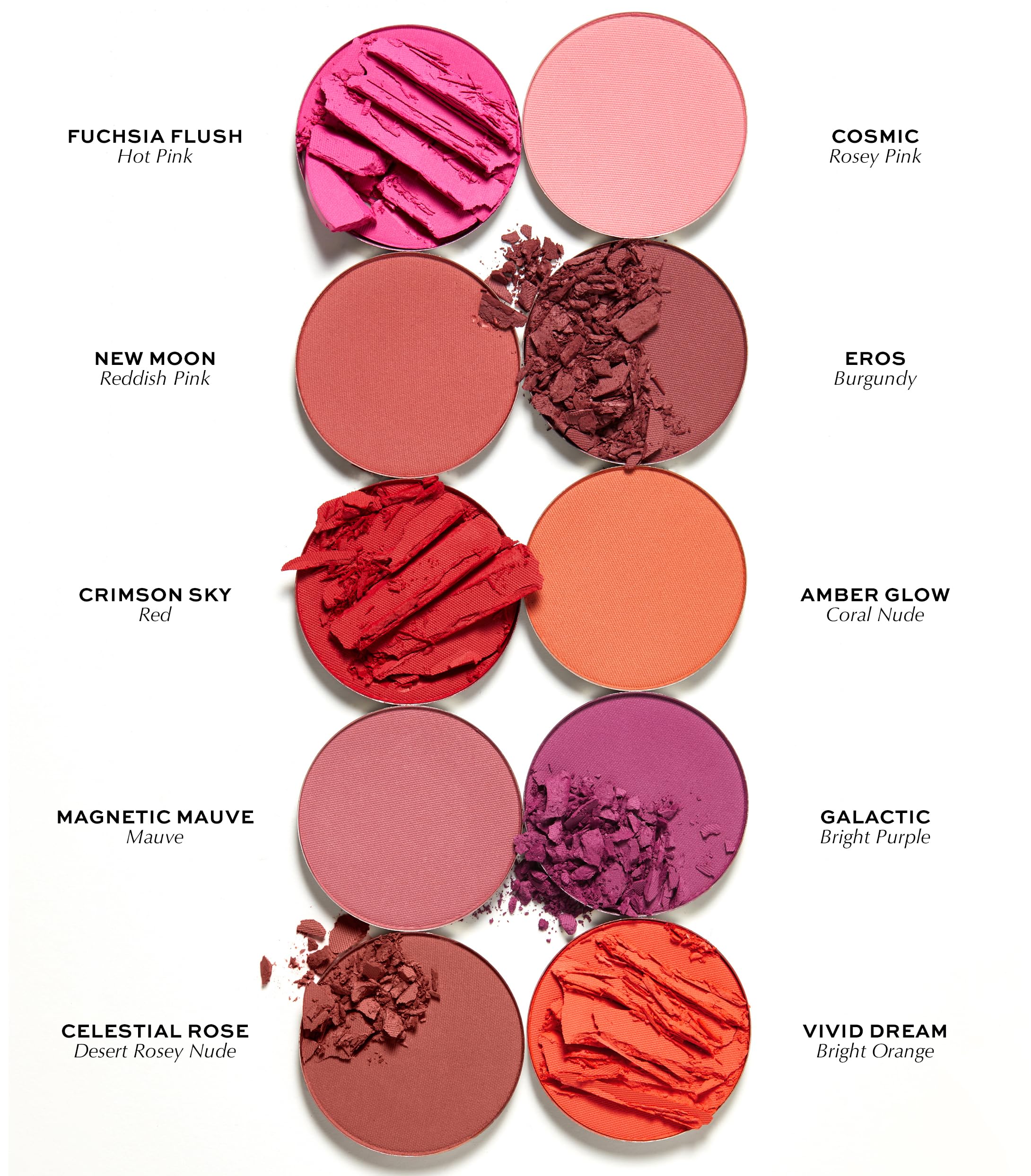 MAKE Beauty Skin Mimetic Microsuede Blush - Matte Powder Blush for Cheeks with Long Lasting Color - Non Comedogenic, Travel Size Makeup Single Palette. Shade - Amber Glow (Coral Nude)