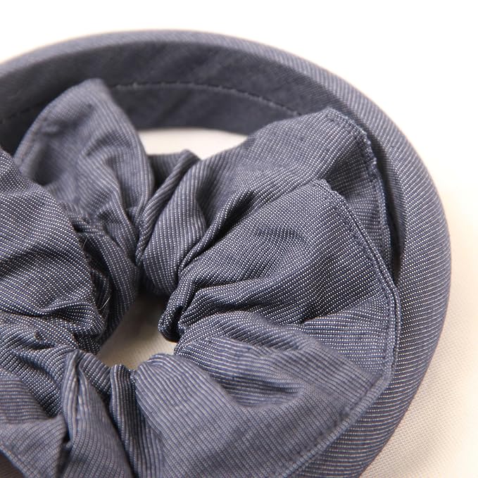 XYNAME Headband and Scrunchie Set for Women 2Pack Hair Ties for Girls Elastics Bands Ponytail Holder Hair Accessories Royal Blue