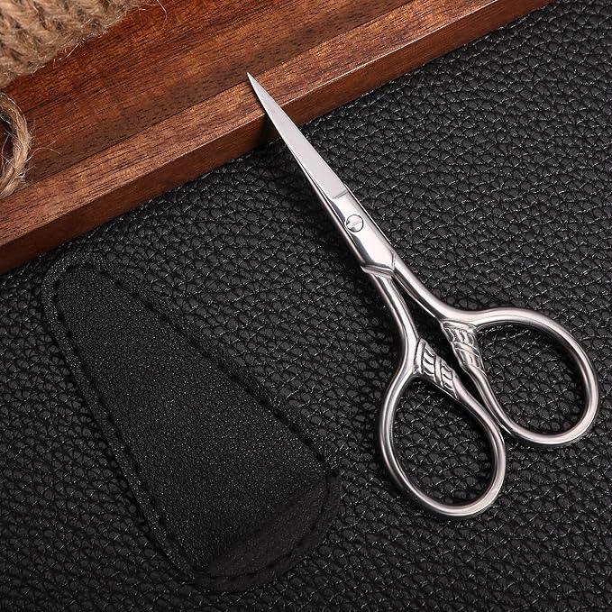 HITOPTY Small Precision Scissors, 3.5in Beauty Grooming Kit